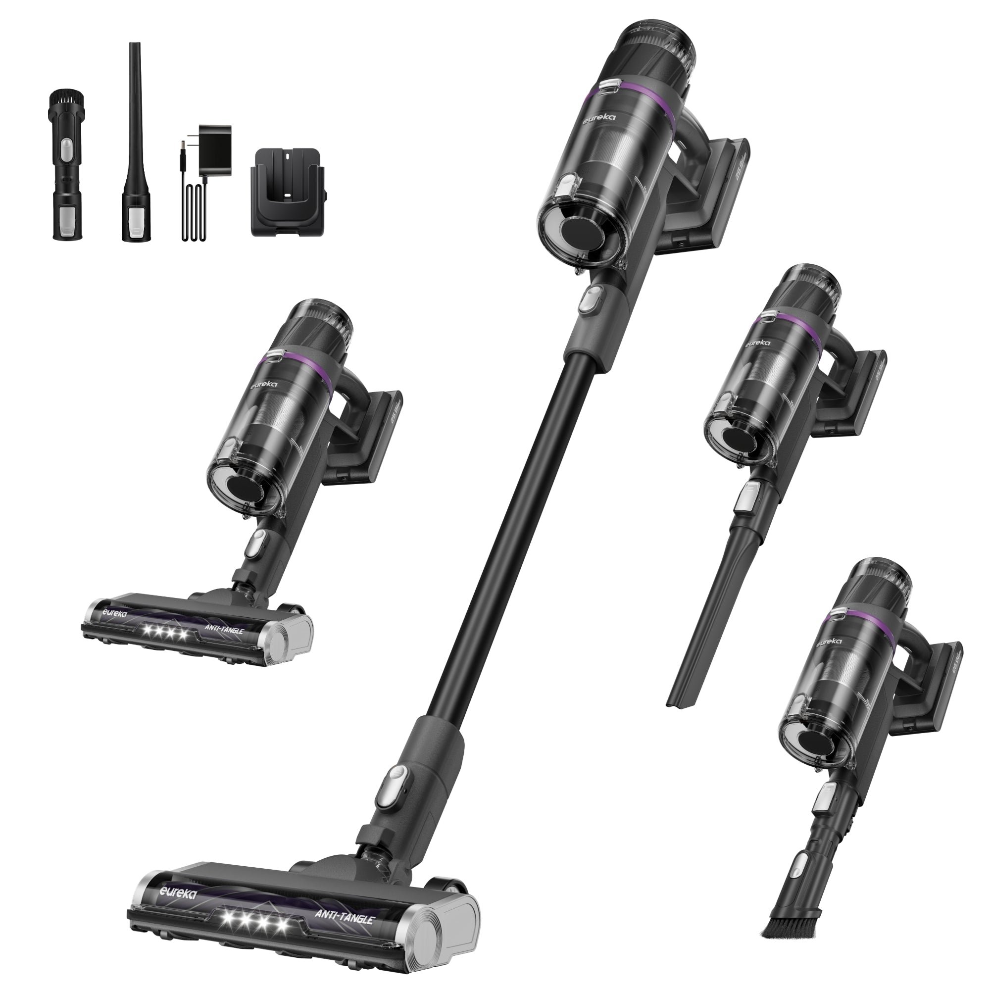 EurekaC ReactiSense 440 – Smart Cordless Stick Vacuum with LED & Sensor Tech